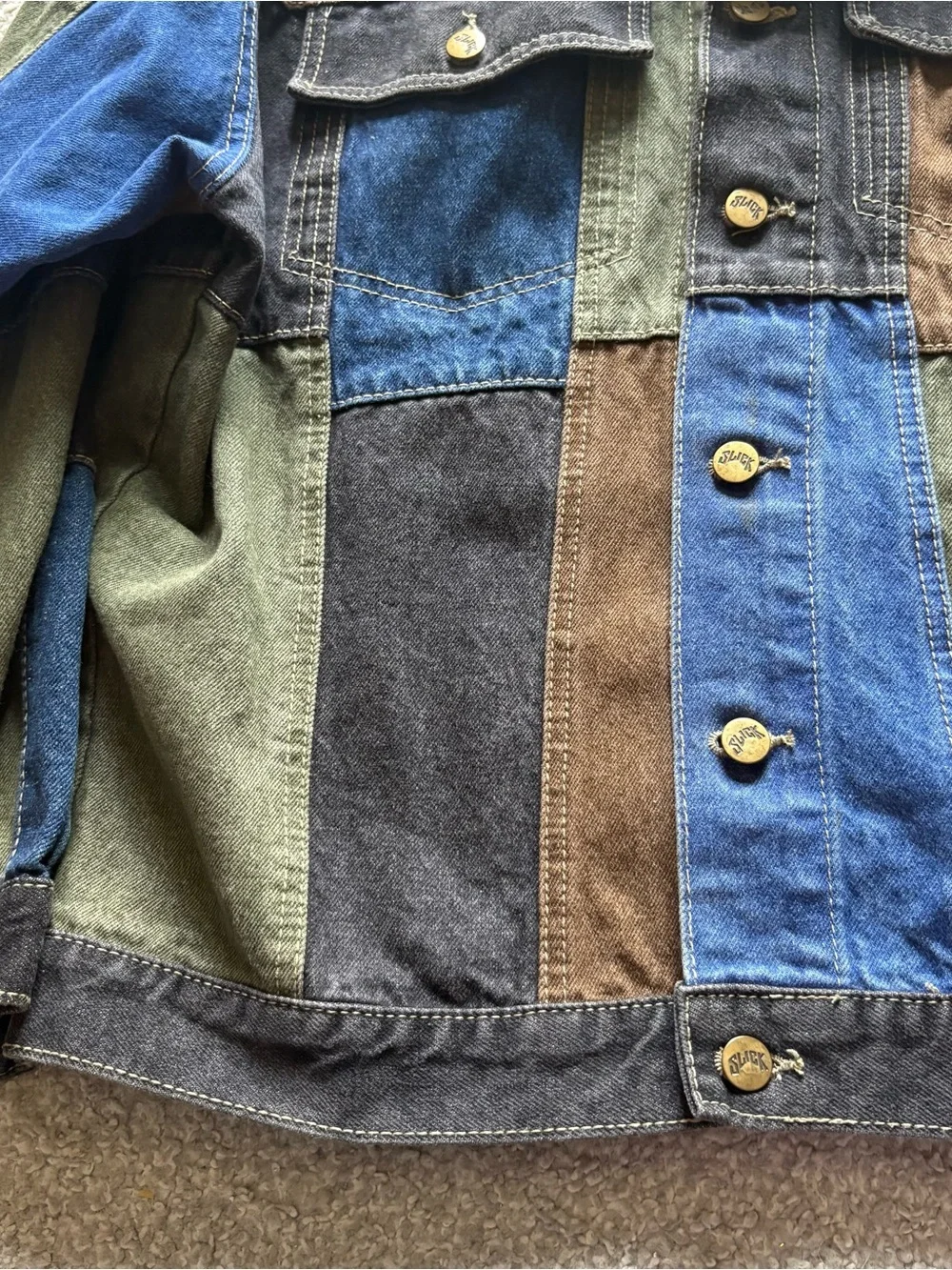 Vintage patchwork bomber